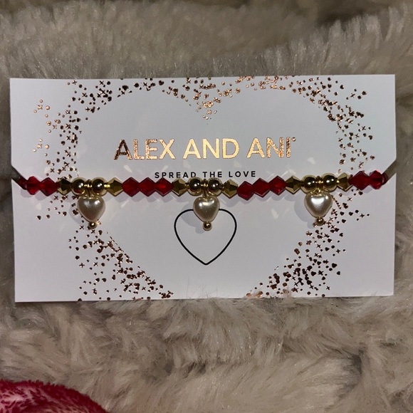 Alex and Ani Pearl hearts stretch bracelet - Picture 2 of 4